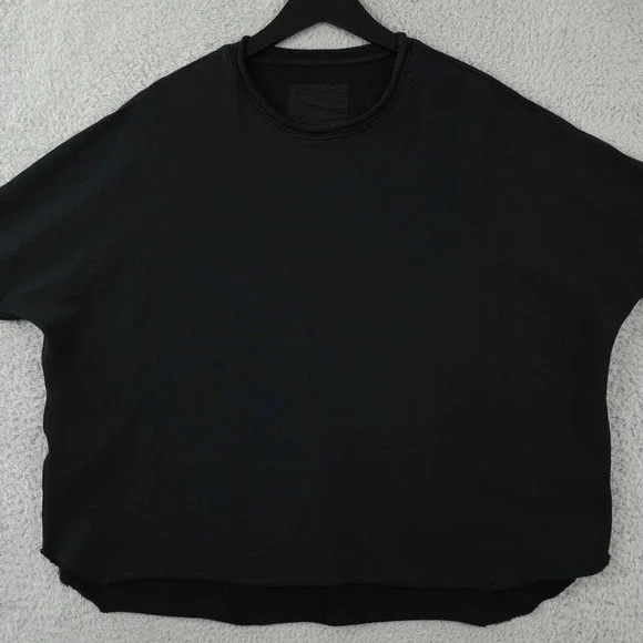 Frank & Eileen Anna Capelet Womens M Black Long Sleeve Triple Fleece Sweatshirt - Picture 7 of 9